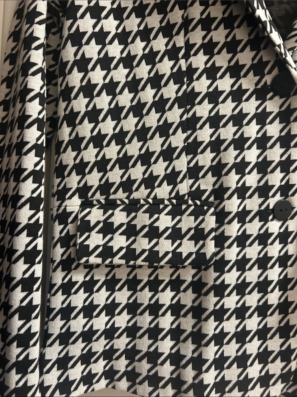 TWIK Black & White Houndstooth Blazer Jacket - Picture 6 of 8